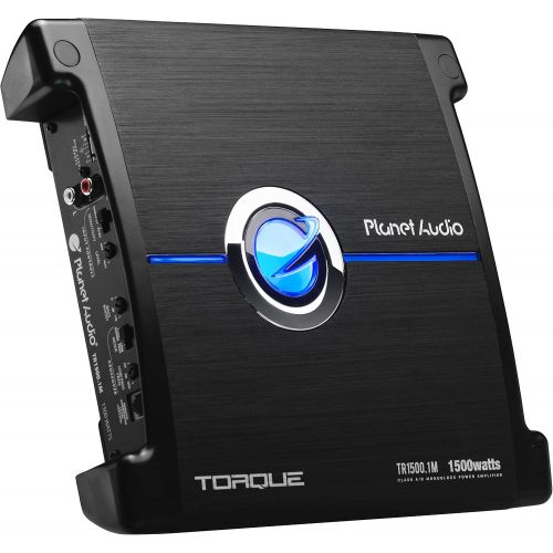  Planet Audio TR1500.1M Monoblock Car Amplifier - 1500 Watts, 2/4 Ohm Stable, Class A/B, Mosfet Power Supply, Great for Subwoofers