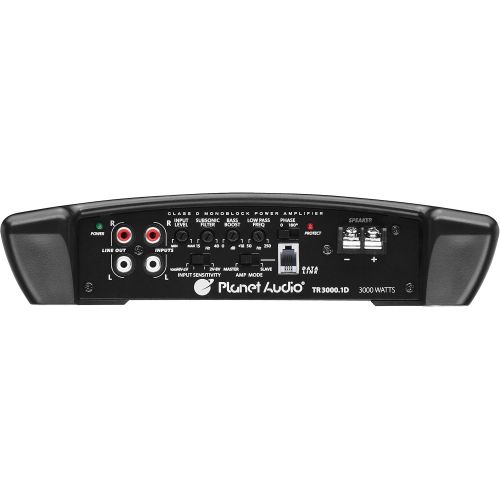  Planet Audio TR3000.1D Class D Car Amplifier - 3000 Watts, 1 Ohm Stable, Digital, Monoblock, Mosfet Power Supply, Great for Subwoofers