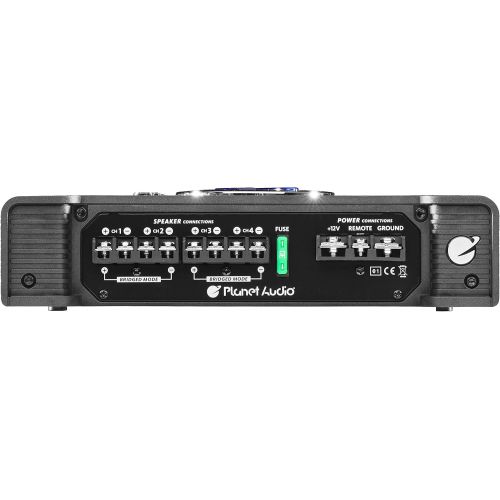  Planet Audio AC1200.4 4 Channel Car Amplifier - 1200 Watts, Full Range, Class A/B, 2-4 Ohm Stable, Mosfet Power Supply, Bridgeable