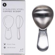 Airscape Stainless Steel Coffee Scoop - Perfectly Proportioned Ergonomic Spoon, 2 Tablespoon Capacity, Fits inside Airscape Canisters (Brushed Steel)