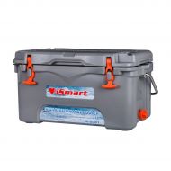 Plano iSmart 26 Quart Ice Chest Rotomolded Cooler Box with Bottle Opener,High Performance Commercial,Gray,25L