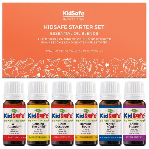  Plant Therapy KidSafe Starter Set of 6 Synergies Essential Oil Set, 10 mL (13 fl. oz.) each, 100% Pure, Undiluted, Therapeutic Grade