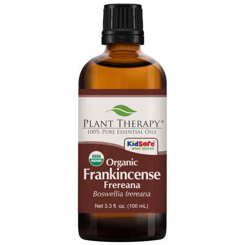  Plant Therapy USDA Certified Organic Frankincense Frereana Essential Oil. 100% Pure, Undiluted, Therapeutic Grade. 100 ml (3.3 oz).