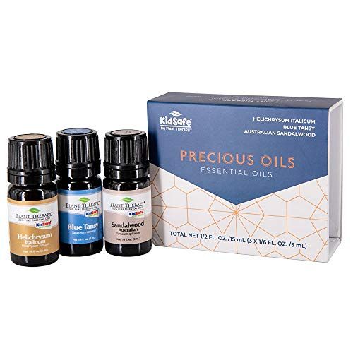  Plant Therapy Precious Oils Essential Oil Set. 100% Pure, Undiluted, Therapeutic Grade Oils of Helichrysum Italicum, Blue Tansy and Australian Sandalwood. 5 ml (13 oz) each.