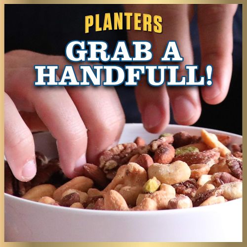  [무료배송]PLANTERS Deluxe Mixed Nuts with Hazelnuts, 15.25 oz. Resealable Canister - Cashews, Almonds, Hazelnuts, Pistachios & Pecans Roasted in Peanut Oil with Sea Salt - Kosher Savory Snac