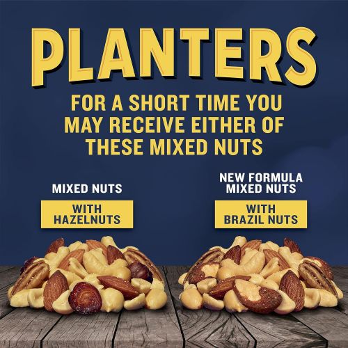  [무료배송]PLANTERS Deluxe Mixed Nuts with Hazelnuts, 15.25 oz. Resealable Canister - Cashews, Almonds, Hazelnuts, Pistachios & Pecans Roasted in Peanut Oil with Sea Salt - Kosher Savory Snac