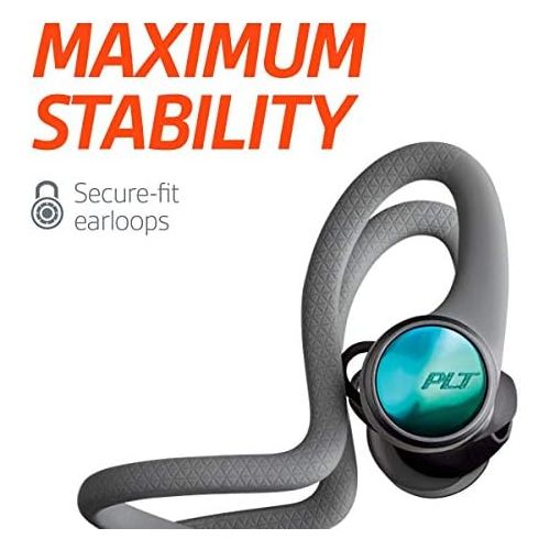  Plantronics BackBeat FIT 2100 Wireless Headphones, Sweatproof and Waterproof in Ear Workout Headphones, Black