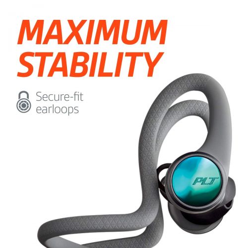  Plantronics BackBeat FIT 2100 Wireless Headphones, Sweatproof and Waterproof In Ear Workout Headphones, Grey - 212201-99