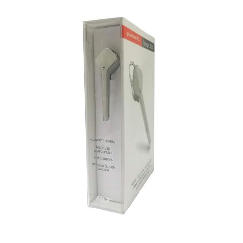  Plantronics Bluetooth Headset, Voyager 3200 Bluetooth Earpiece, Compatible with iPhone and iPad, Buff White