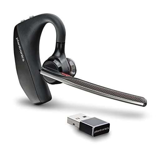  Plantronics - Voyager 5200 UC (Poly) - Bluetooth Single-Ear (Monaural) Headset - USB-A Compatible to connect to your PC and/or Mac - Works with Teams, Zoom & more - Noise Canceling