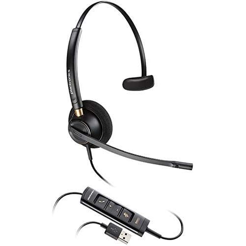  Plantronics EncorePro HW515 USB Monaural On Ear Headset (203442 01) Essential Bundle