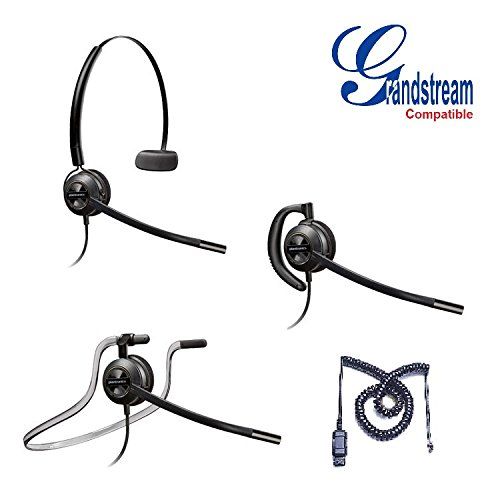  Grandstream Compatible Plantronics EncorePro 540 HW540 Noise Canceling Headset for Grandstream GXP1200 GXP1400 GXP1405 GXP1450 GXP2010 GXP2020 GXP2100 GXP2110 GXP2120 GXP280 GXP285