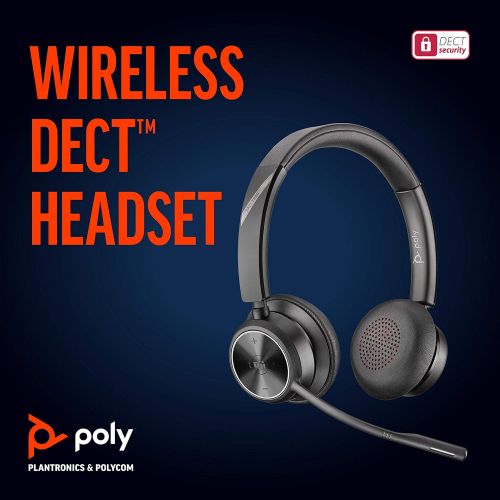  Plantronics Poly Savi 7320 M Ultra Secure Wireless DECT Headset System Microsoft Teams Certified Version