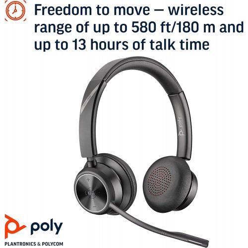  Plantronics Poly Savi 7320 M Ultra Secure Wireless DECT Headset System Microsoft Teams Certified Version