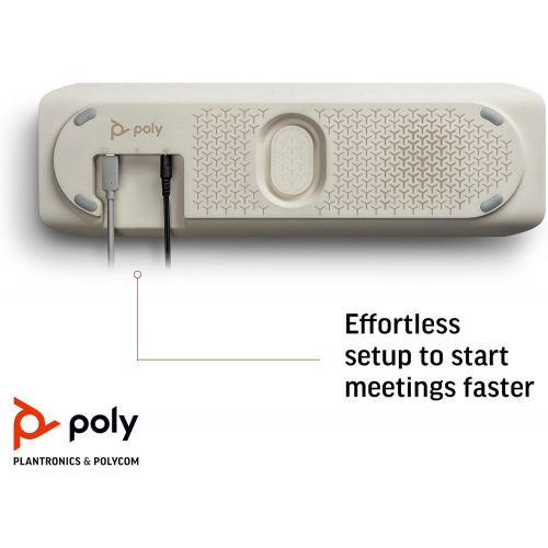  Poly Sync 60 Smart Speakerphone for Conference Rooms (Plantronics) Connect to PC/Mac via Combined USB A/USB C Cable, Smartphones via Bluetooth Works with Teams, Zoom (Certifi
