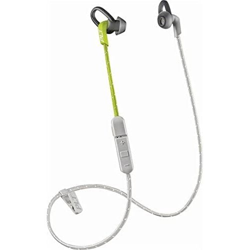 Plantronics BackBeat FIT 300 Sweatproof Sport Earbuds, Wireless Headphones, Grey/Lime
