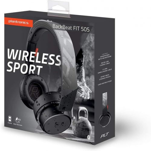  Plantronics BackBeat Fit 505 Wireless Sport Bluetooth Headphones Black