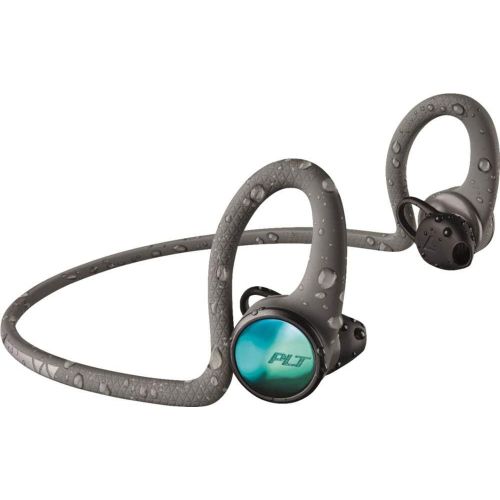  Plantronics Backbeat FIT 2100 Ultra Stable Rugged Sweatproof Waterproof Wireless in Ear Sports Headphones, Gray (Non Retail Packaging)