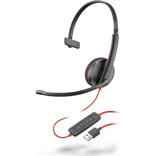  Plantronics Blackwire C3210 Headset Noise Cancelling Soundguard and Flexible Microphone Arm Black