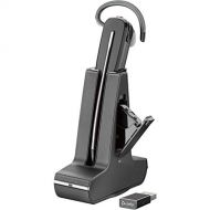 Plantronics Savi 8245 UC Wireless DECT Single In Ear(Mono)Convertible (3 wearing styles) Noise Cancelling Mic Unlimited Talk Time Connects to Deskphone/PC Mac Works with Teams (