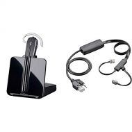 Plantronics CS540 Convertible Wireless Headset Bundle with Plantronics 38350 13 APC 43 Electronic Hook Switch Adapter, Black