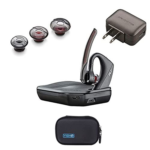  206110 01 Plantronics (Poly) 5200 UC Bluetooth Headset Bundle. Includes Headset, Charging case, Wall Plug, earpieces and Yismo Water Resistant Carry case. PC, Mac, Android and Most