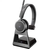 Plantronics Voyager 4210 Office with Two Way Base USB A (Poly) Bluetooth Single Ear (Monaural) Headset Connect to PC, Mac, & Desk Phone Noise Canceling Works with Teams (Cert