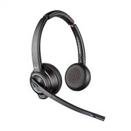 Plantronics Savi 8220 Office Wireless DECT Headset (Poly) Dual Ear (Stereo) Compatible to connect to PC/Mac or to Cell Phone via Bluetooth Works with Teams (Certified), Zoo