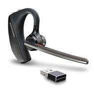 Plantronics Voyager 5200 UC (Poly) Bluetooth Single Ear (Monaural) Headset USB A Compatible to connect to your PC and/or Mac Works with Teams, Zoom & more Noise Canceling