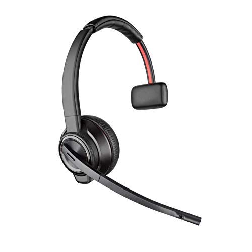  Plantronics Savi 8210 Office Wireless DECT Headset (Poly) Single Ear (Mono) Compatible to connect to PC/Mac or to Cell Phone via Bluetooth Works with Teams (Certified), Zoo