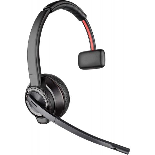  Plantronics Savi 8210 Office Wireless DECT Headset (Poly) Single Ear (Mono) Compatible to connect to PC/Mac or to Cell Phone via Bluetooth Works with Teams (Certified), Zoo