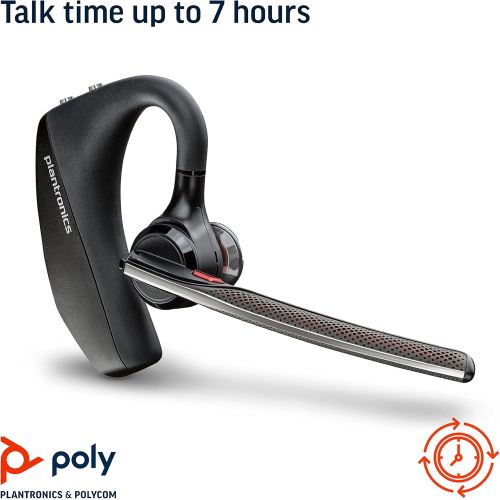  Plantronics Voyager 5200 UC (Poly) Bluetooth Single Ear (Monaural) Headset USB A Compatible to connect to your PC and/or Mac Works with Teams, Zoom & more Noise Canceling