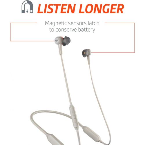  Plantronics BackBeat GO 410 Wireless Headphones, Active Noise Canceling Earbuds, Graphite