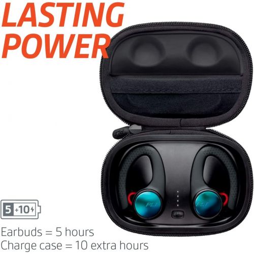  Plantronics BackBeat FIT 3100 True Wireless Earbuds, Sweatproof and Waterproof in Ear Workout Headphones, Grey