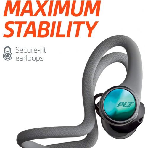  Plantronics BackBeat FIT 2100 Wireless Headphones, Sweatproof and Waterproof in Ear Workout Headphones, Black