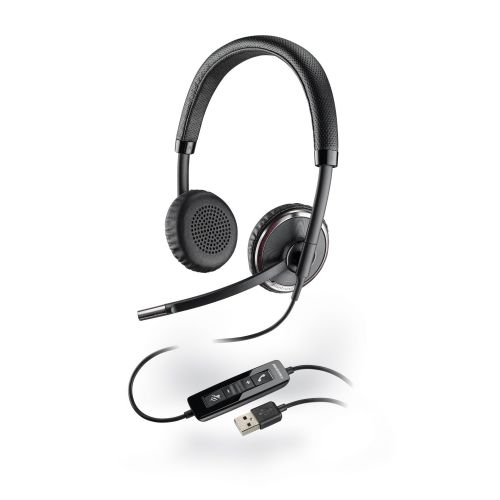  Plantronics Blackwire Stereo Over-the-head Lightweight Noise-canceling Hands-free PC USB Headset with Comfort Fit Wideband Headband Smart Sensor Technology & In-line Call & Volume