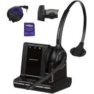 Plantronics Savi W710 Wireless Headset Bundle with Lifter, Busy Light and Headset Advisor Wipe- Professional Package