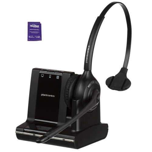  Plantronics Savi W710 Wireless Headset Bundled with Headset Advisor Wipe (Certified Refurbished)