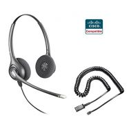 Plantronics HW261N Headset and Adapter Cable Bundle Cisco 6921 6941 6945 6961 7821 7841 7861 7931G 7940 7941 7942G 7945 7960 7961 7962G 7965G 7970 7971G 7975G 7985G 8811 8841 8851