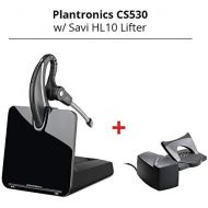 Plantronics CS530 Office Wireless Headset with Extended Microphone with Savi HL10 Lifter (Straight Plug)