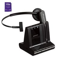 Plantronics Savi W740 Wireless Headset System Bundle with Headset Advisor Wipe (Certified Refurbished)