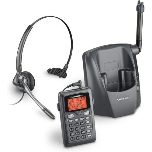  Plantronics Professional Lightweight Single-line 2.4GHz Cordless Convertible Noise Canceling Telephoneheadset System Ideal for Home and Small-office Use