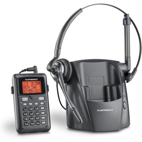  Plantronics Professional Lightweight Single-line 2.4GHz Cordless Convertible Noise Canceling Telephoneheadset System Ideal for Home and Small-office Use