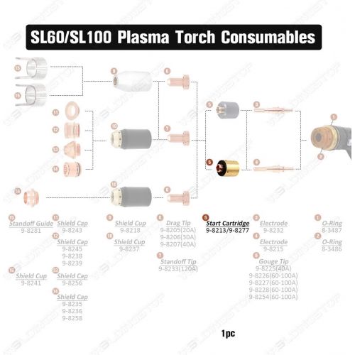  Plasma Weld Plasma Start Cartridge 9-82139-8277 for Thermal Dynamics SL60 - SL100
