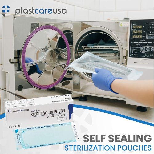  PlastCare USA Self Seal Sterilization Pouch 3.5 x 10, 200 per Box