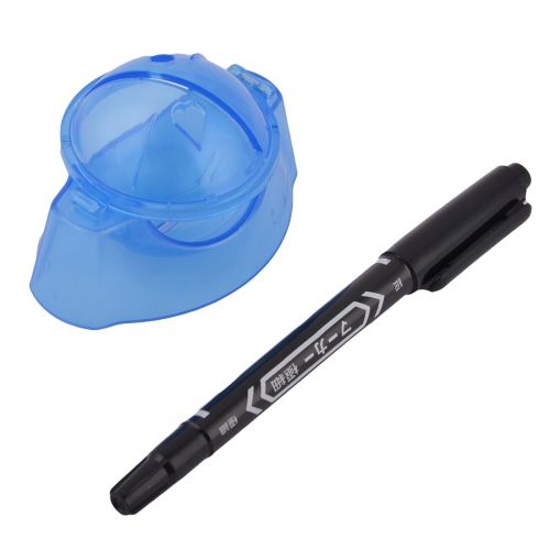  Plastic Holder Golf Clip Putting Alignment Tool Marker Pen Ball Liner Blue Black by Unique Bargains