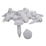 Plastic Rivets Panel Bumper Retainer Fastener Clips 40mm Long White 20PCS