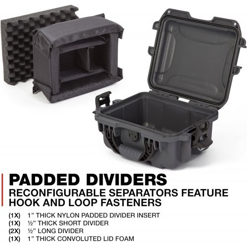  Plasticase, Inc. Nanuk 905 Waterproof Hard Case with Padded Dividers - Graphite