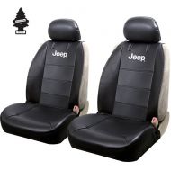 Plasticolor New Pair of Jeep Logo Universal Sideless Car SUV Seat Cover w HeadRest Cover