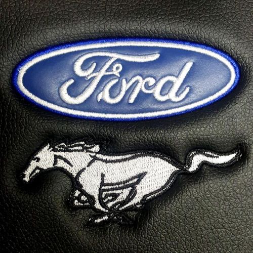  Plasticolor New Pair of Ford Mustang Logo Universal Sideless Seat Cover w HeadRest and Air Freshener